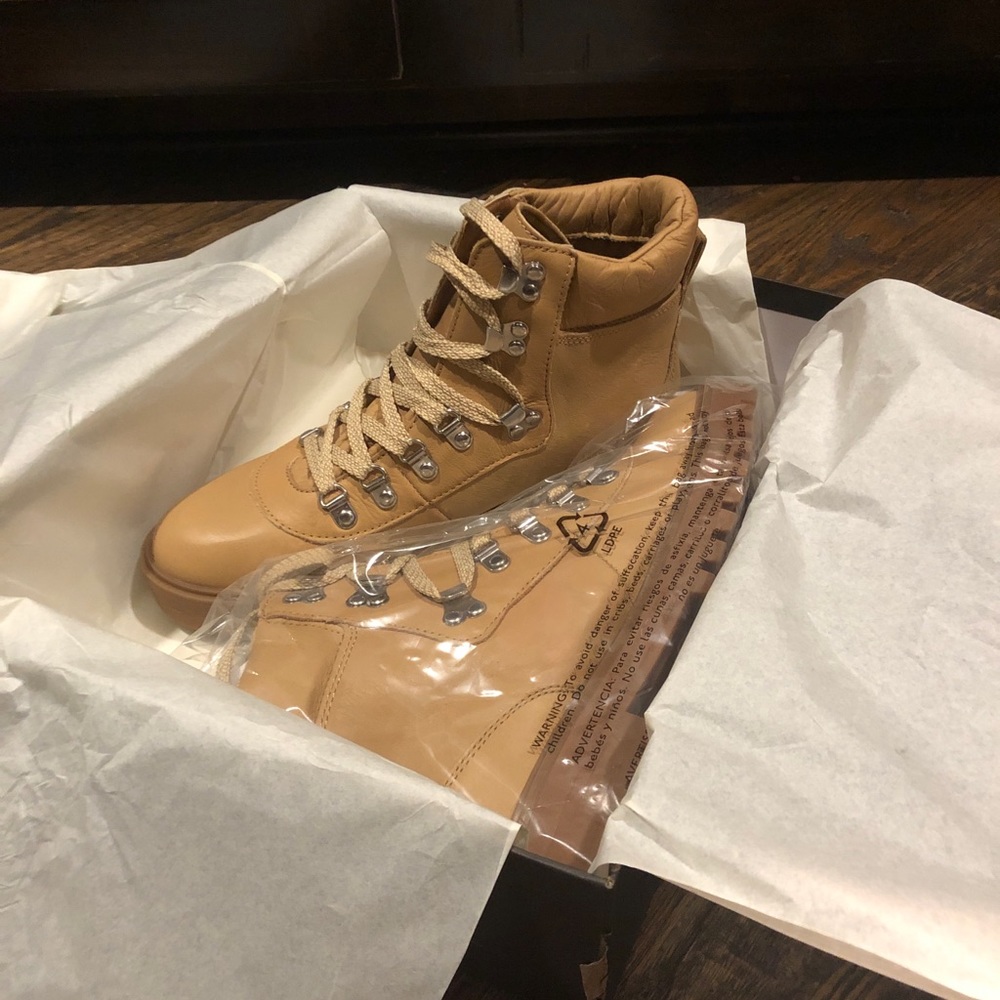 JCrew Lightweight Leather Nordic Hiker Boot